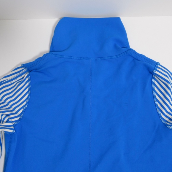Lululemon Daily Yoga Jacket Beaming Classic Stripe Polar Cream Beaming Blue 4 - Picture 7 of 12